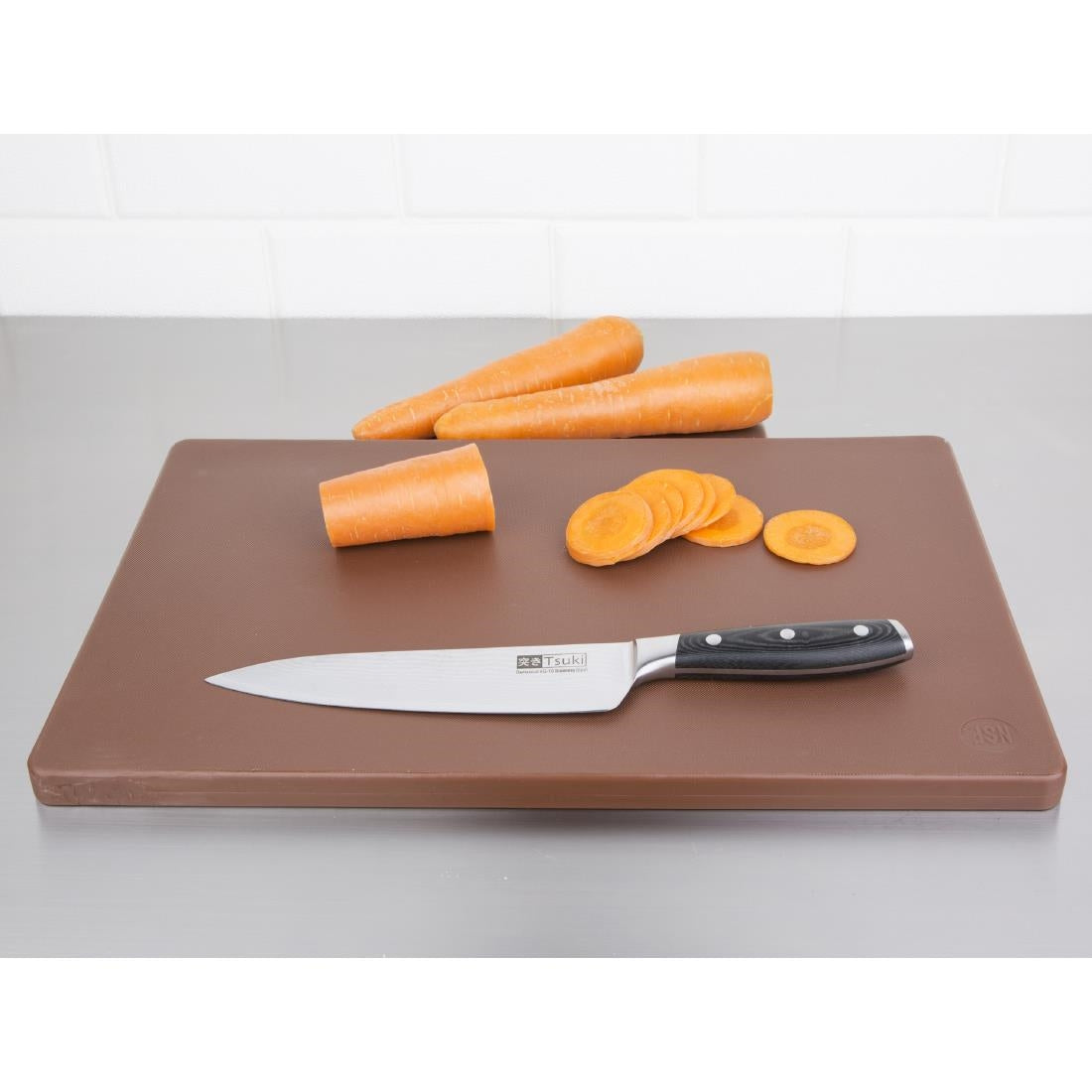Hygiplas Extra Thick Low Density Chopping Board Brown - 450x300x20mm - DM003