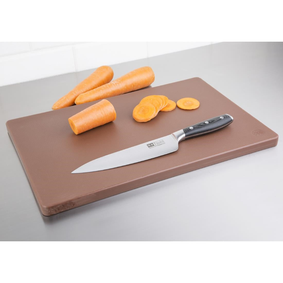 Hygiplas Extra Thick Low Density Chopping Board Brown - 450x300x20mm - DM003