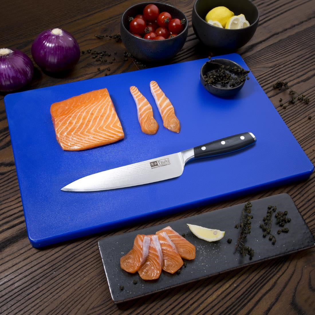 Hygiplas Extra Thick Low Density Chopping Board Blue - 450x300x20mm - DM005