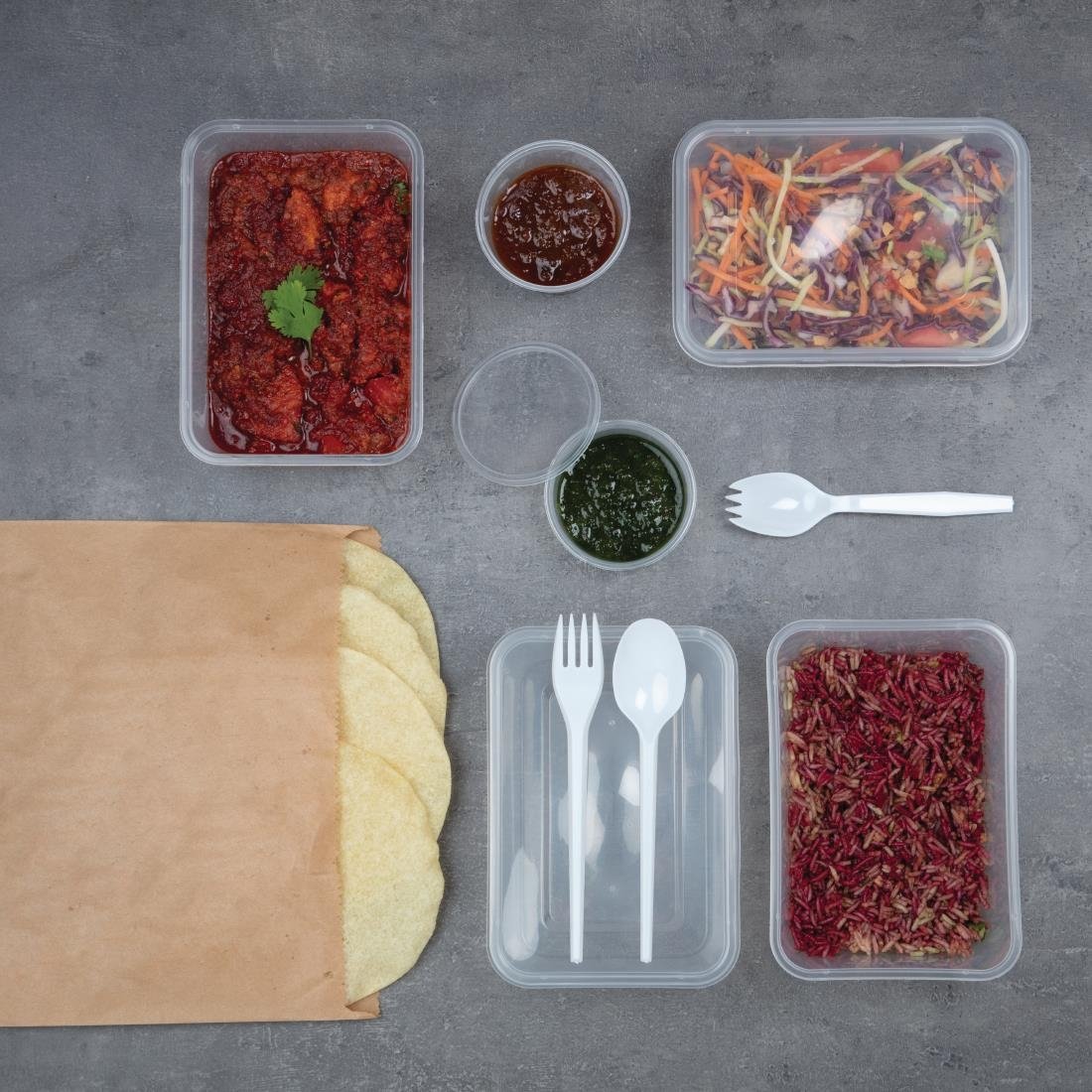 Fiesta Recyclable Large Plastic Microwave Containers - DM183