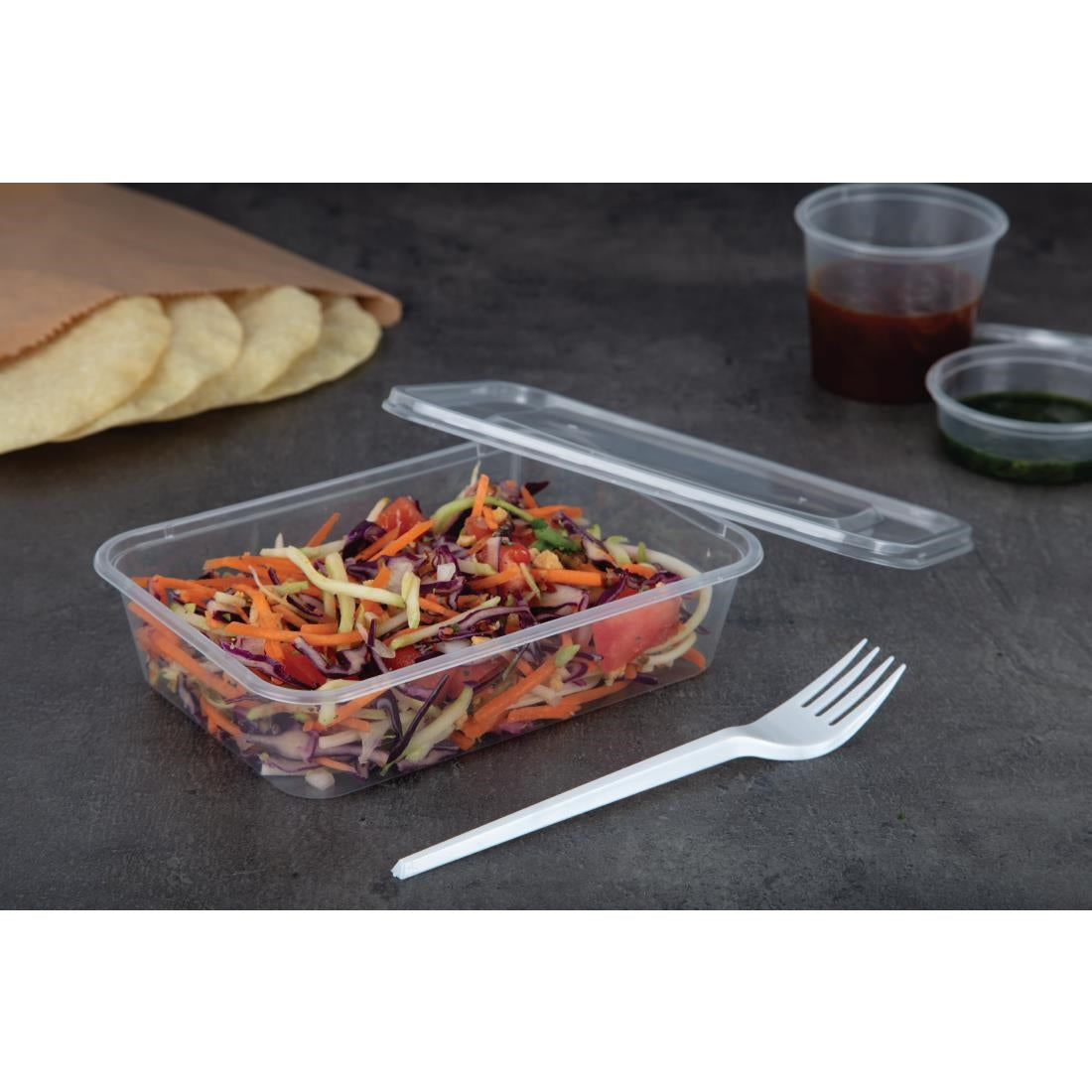 Fiesta Recyclable Small Plastic Microwave Containers - DM181