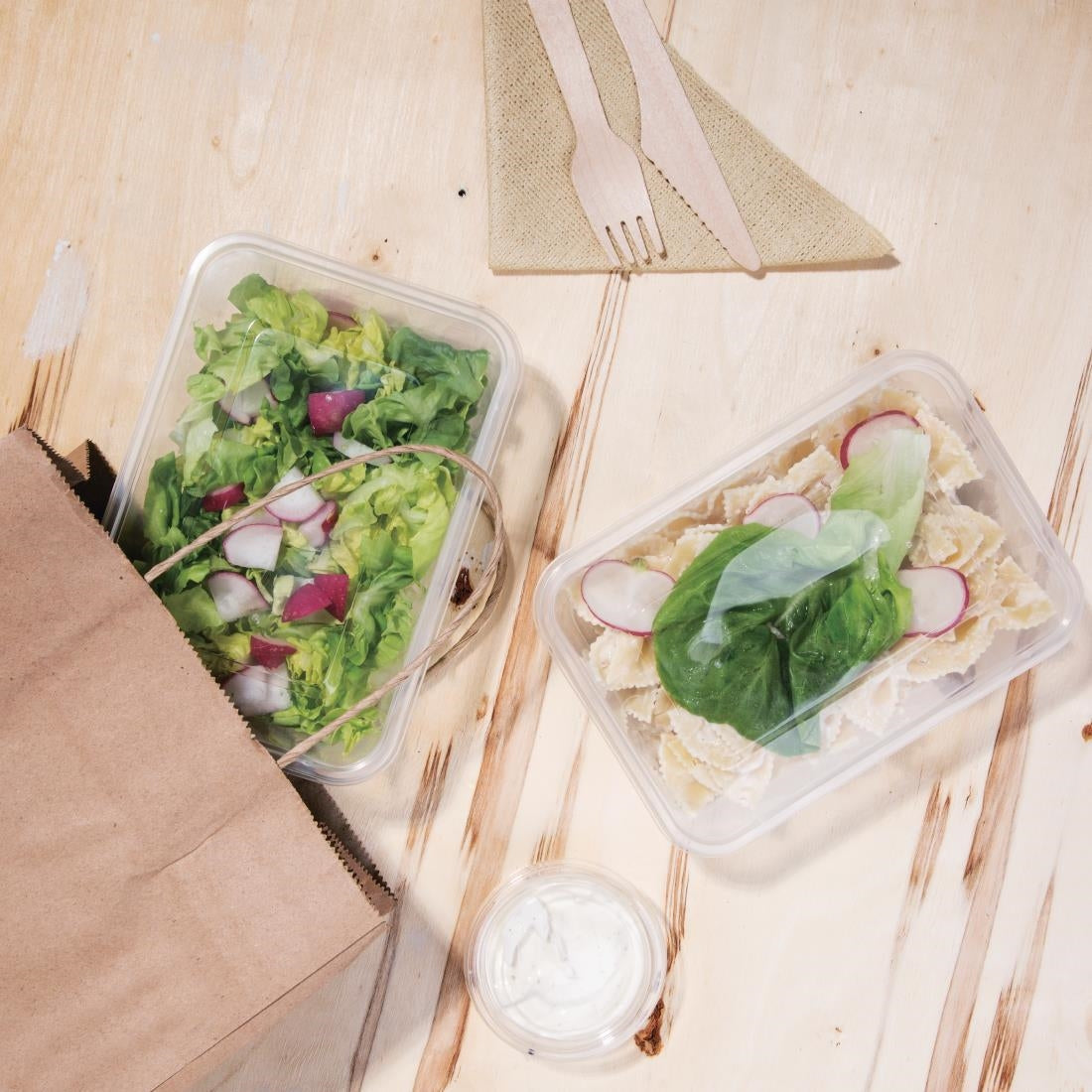 Fiesta Recyclable Medium Plastic Microwave Containers - DM182