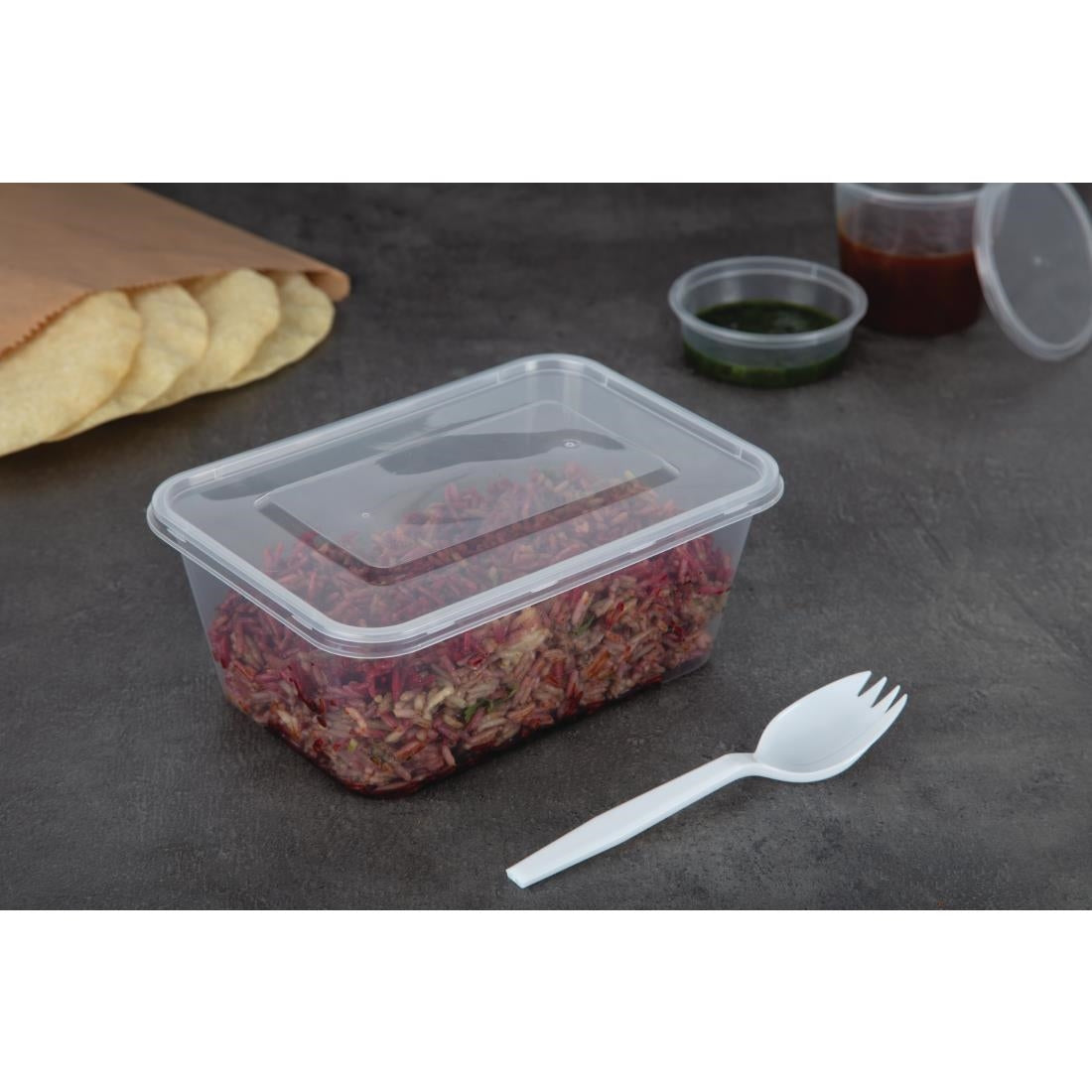 Fiesta Recyclable Large Plastic Microwave Containers - DM183
