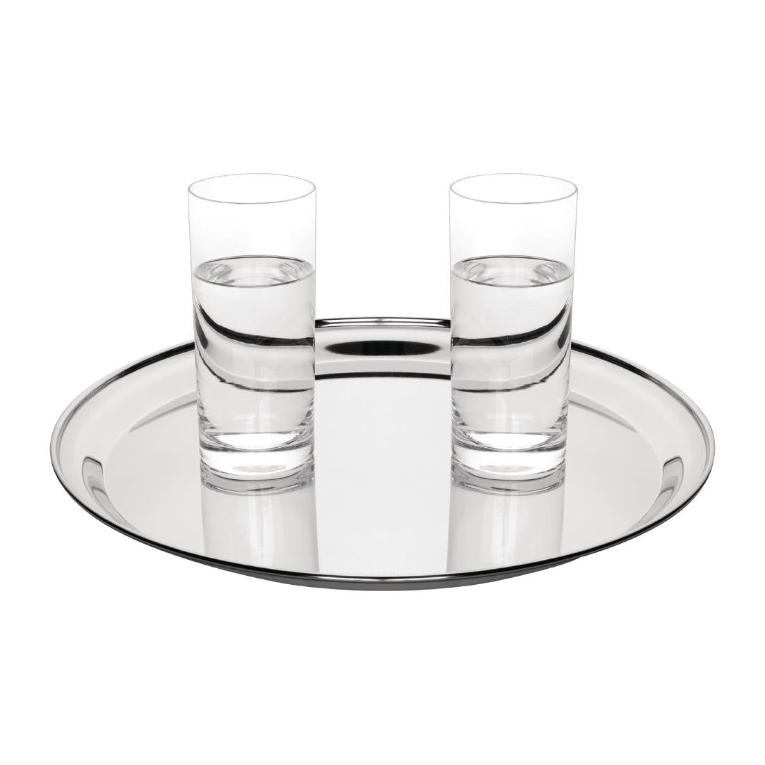 Olympia Stainless Steel Round Serving Tray 355mm - DM193