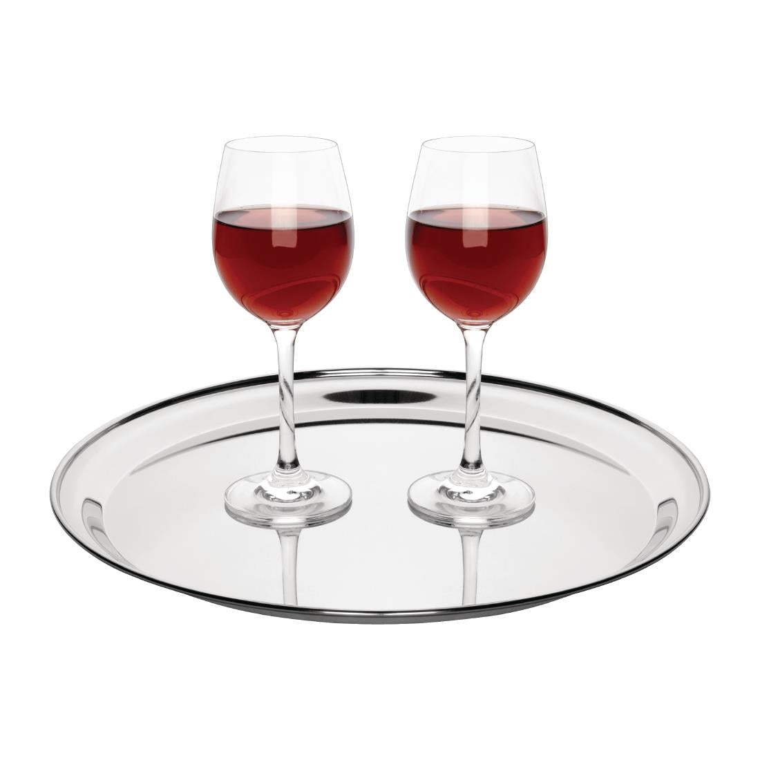 Olympia Stainless Steel Round Serving Tray 355mm - DM193