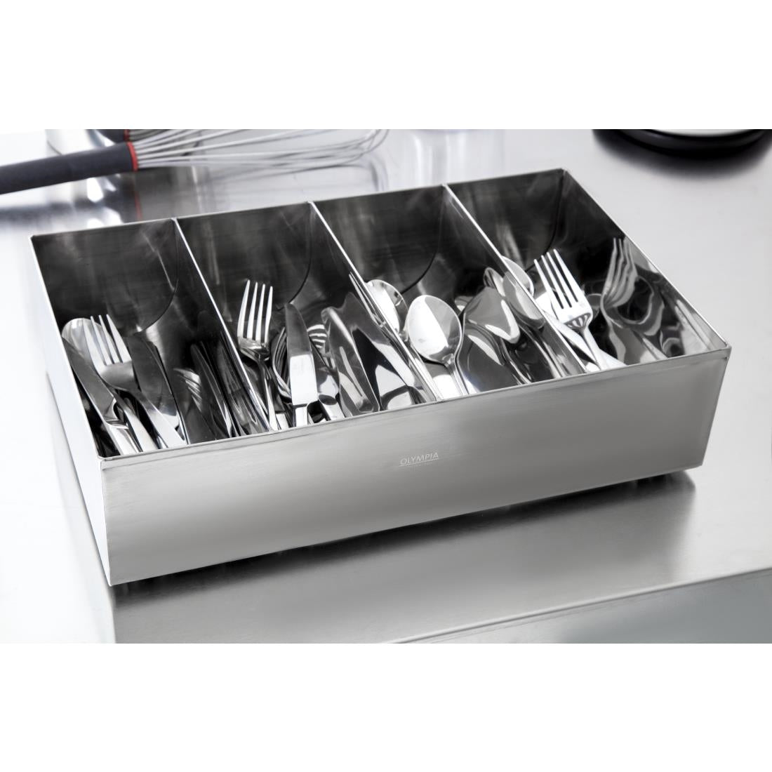 Olympia Cutlery Holder Stainless Steel - DM274