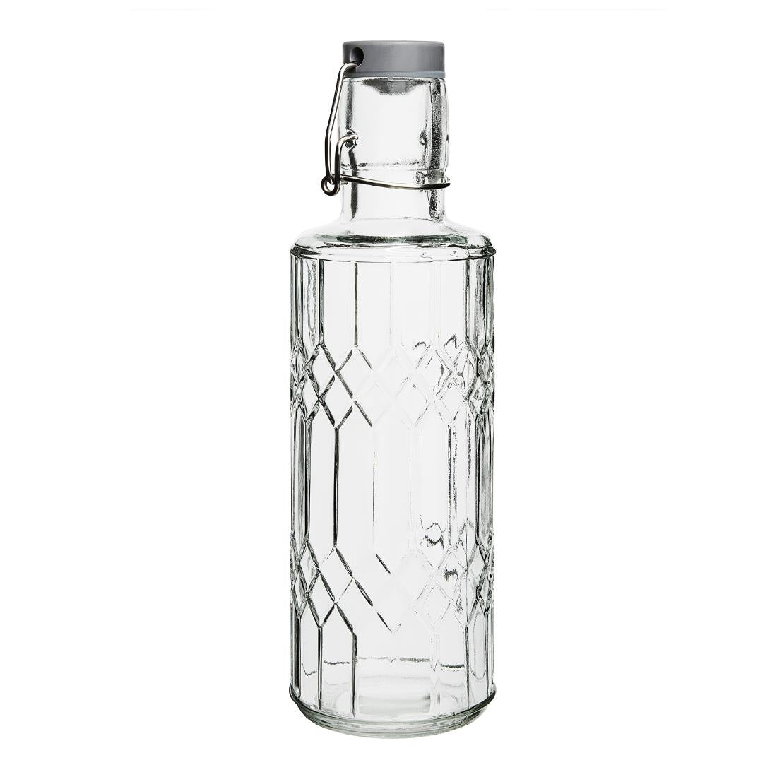 Olympia Geo Glass Water Bottle with Stopper 640ml (6 Pack) - DN817