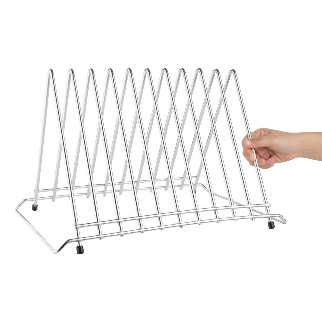 Hygiplas Heavy Duty Chopping Board Rack Stainless Steel 10 slots - DP037