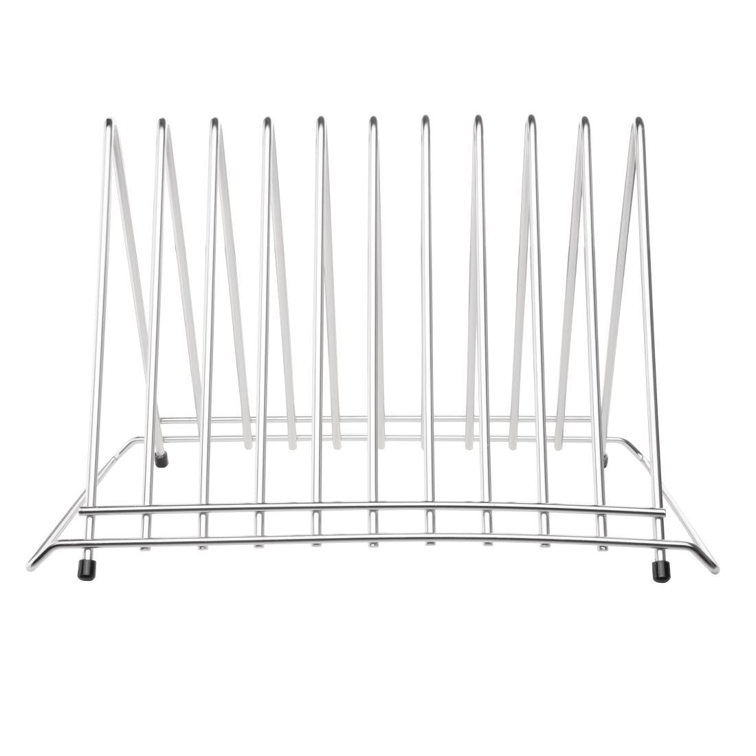 Hygiplas Heavy Duty Chopping Board Rack Stainless Steel 10 slots - DP037