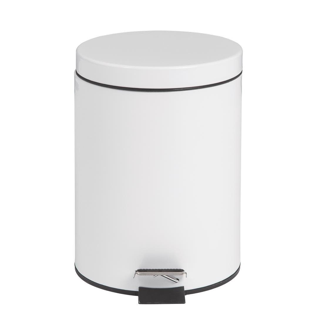 Bolero Pedal Bin White 5Ltr - DP038