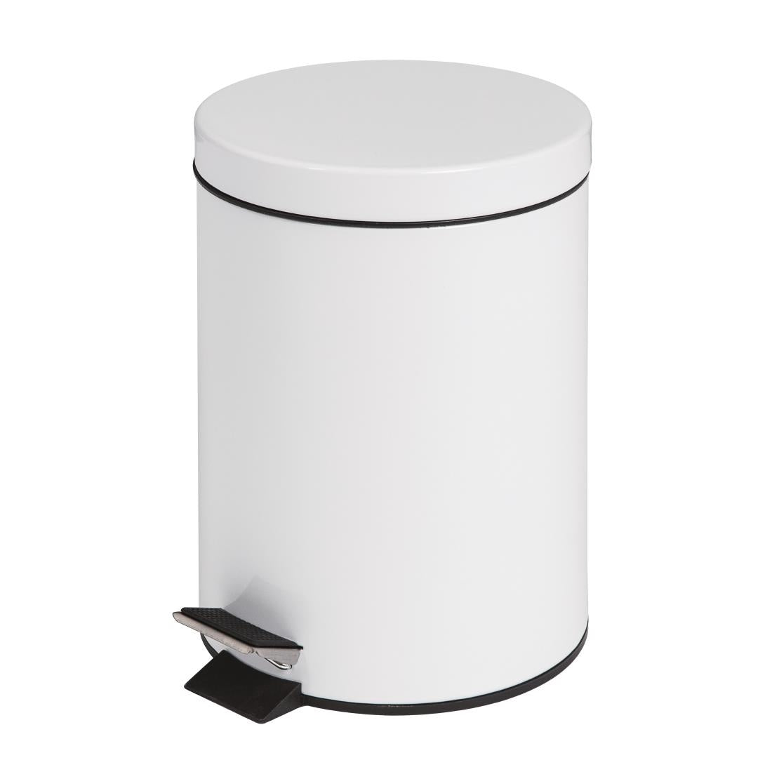 Bolero Pedal Bin White 5Ltr - DP038