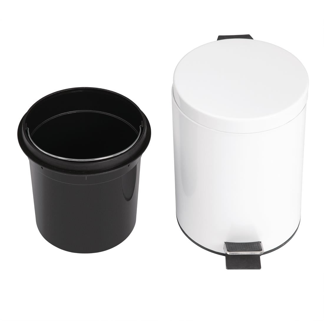 Bolero Pedal Bin White 5Ltr - DP038
