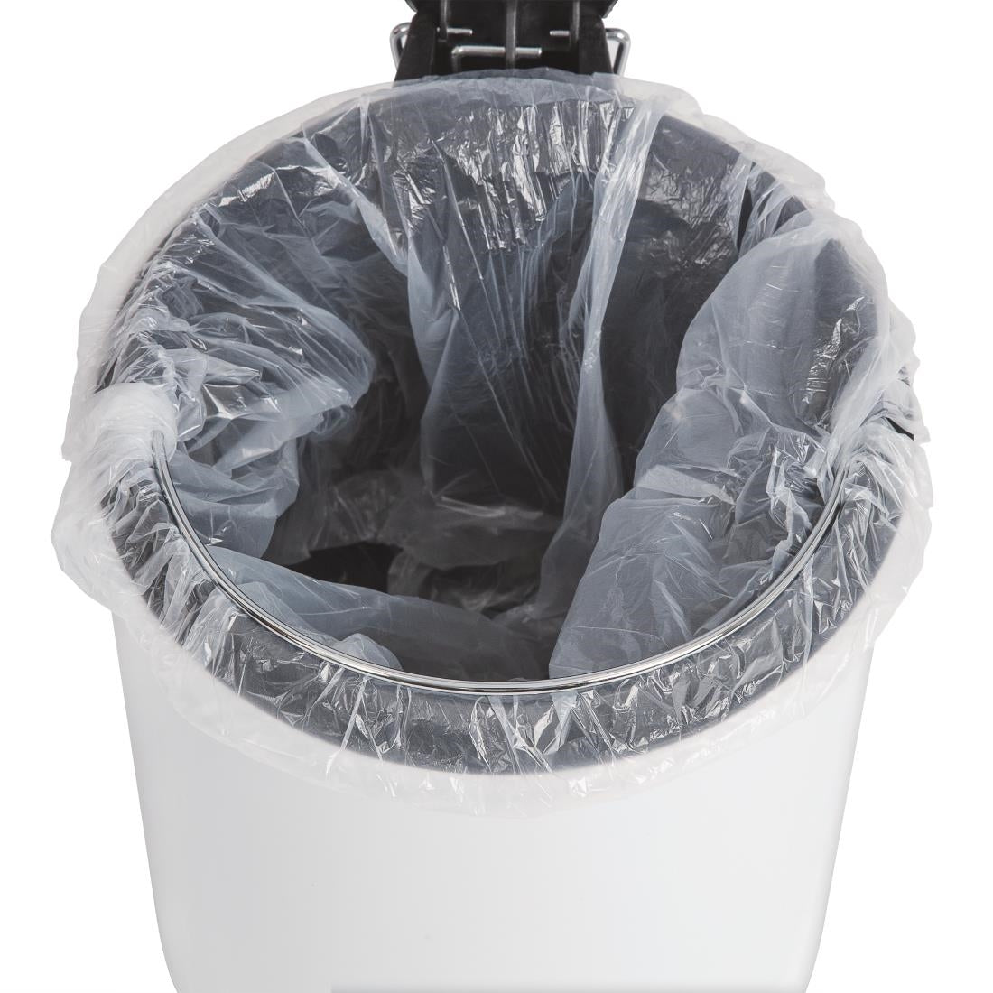 Bolero Pedal Bin White 5Ltr - DP038