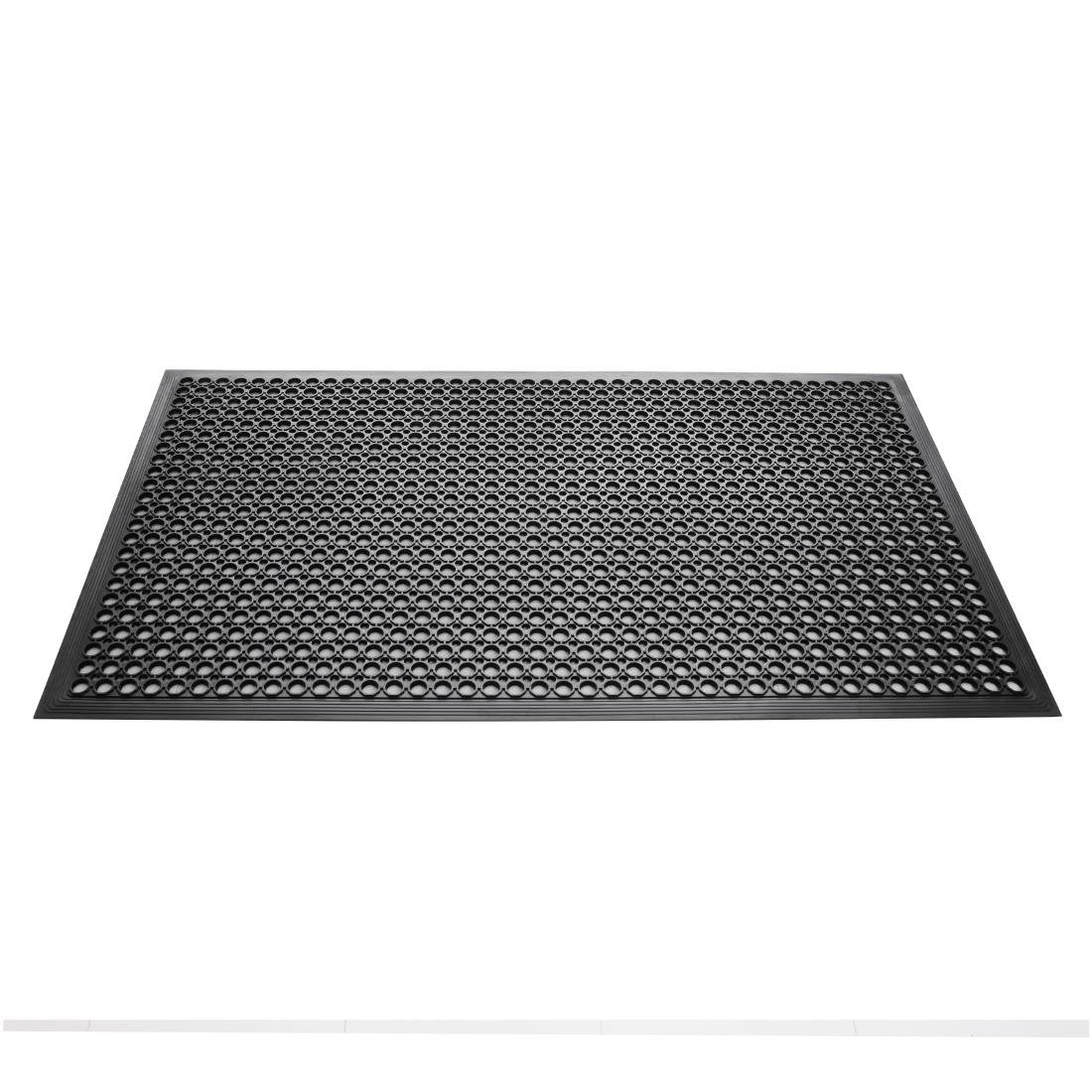 Jantex Rubber Anti Fatigue Anti Slip Floor Safety mat Black 1500 x 900mm - DP206