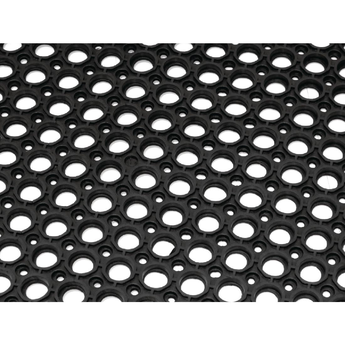 Jantex Rubber Anti Fatigue Anti Slip Floor Safety mat Black 1500 x 900mm - DP206