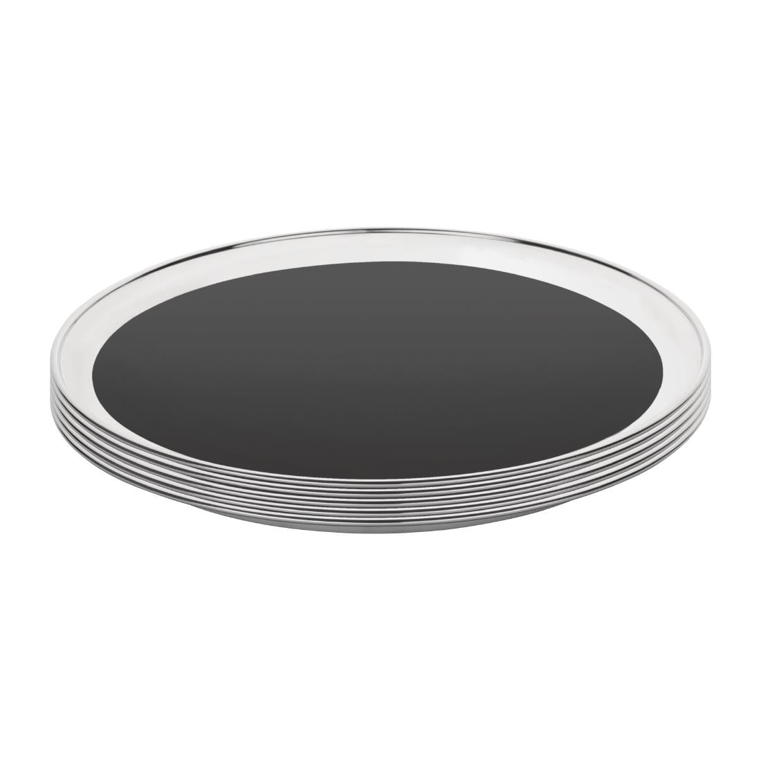 Olympia Stainless Steel Round Anti-Slip Bar Tray 305mm - DP207