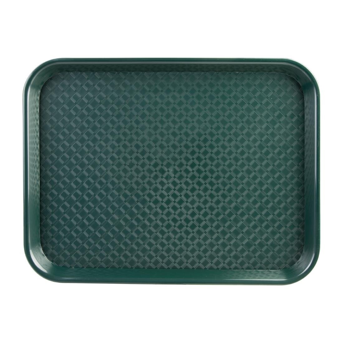 Olympia Kristallon Small Polypropylene Fast Food Tray Green 345mm - DP214