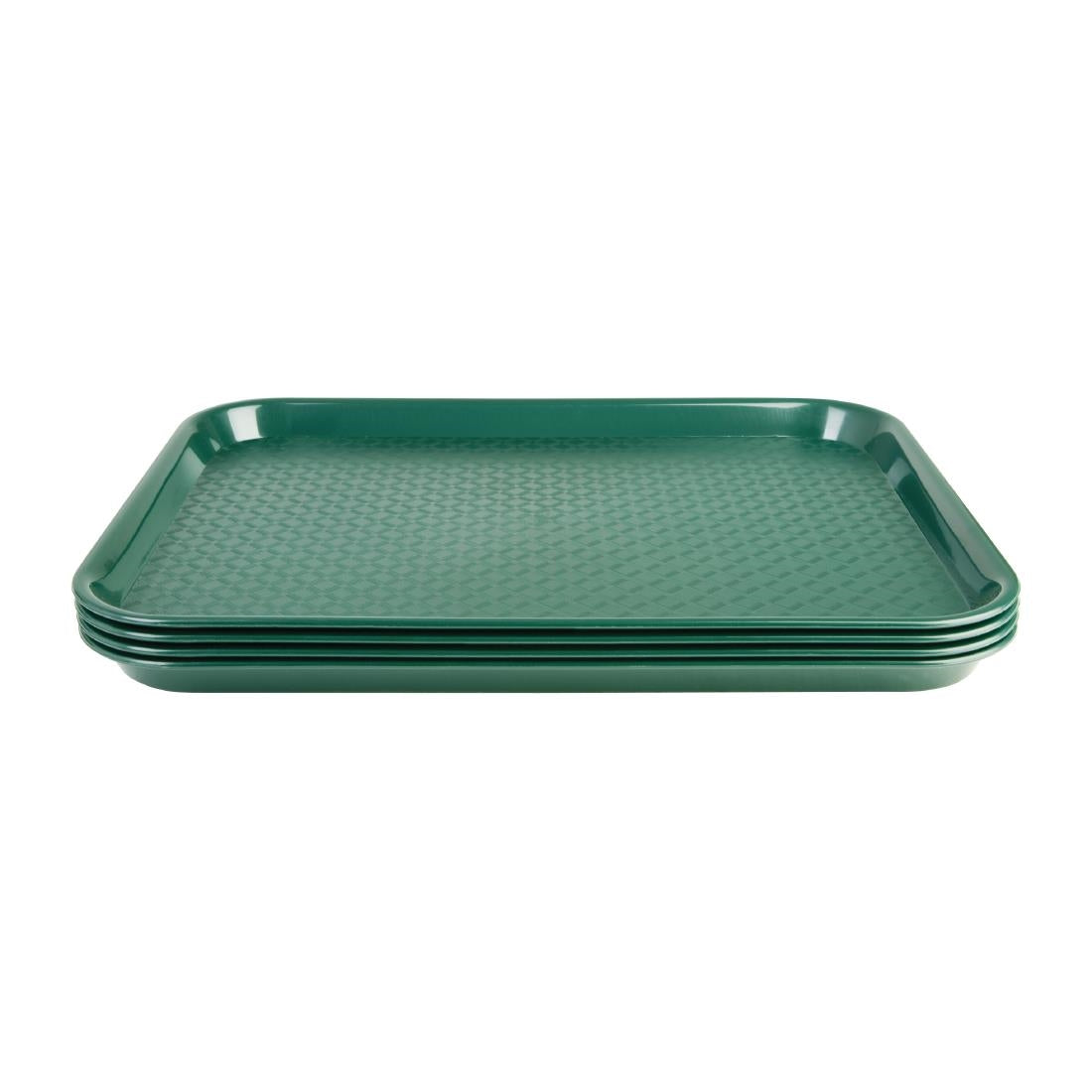 Olympia Kristallon Small Polypropylene Fast Food Tray Green 345mm - DP214