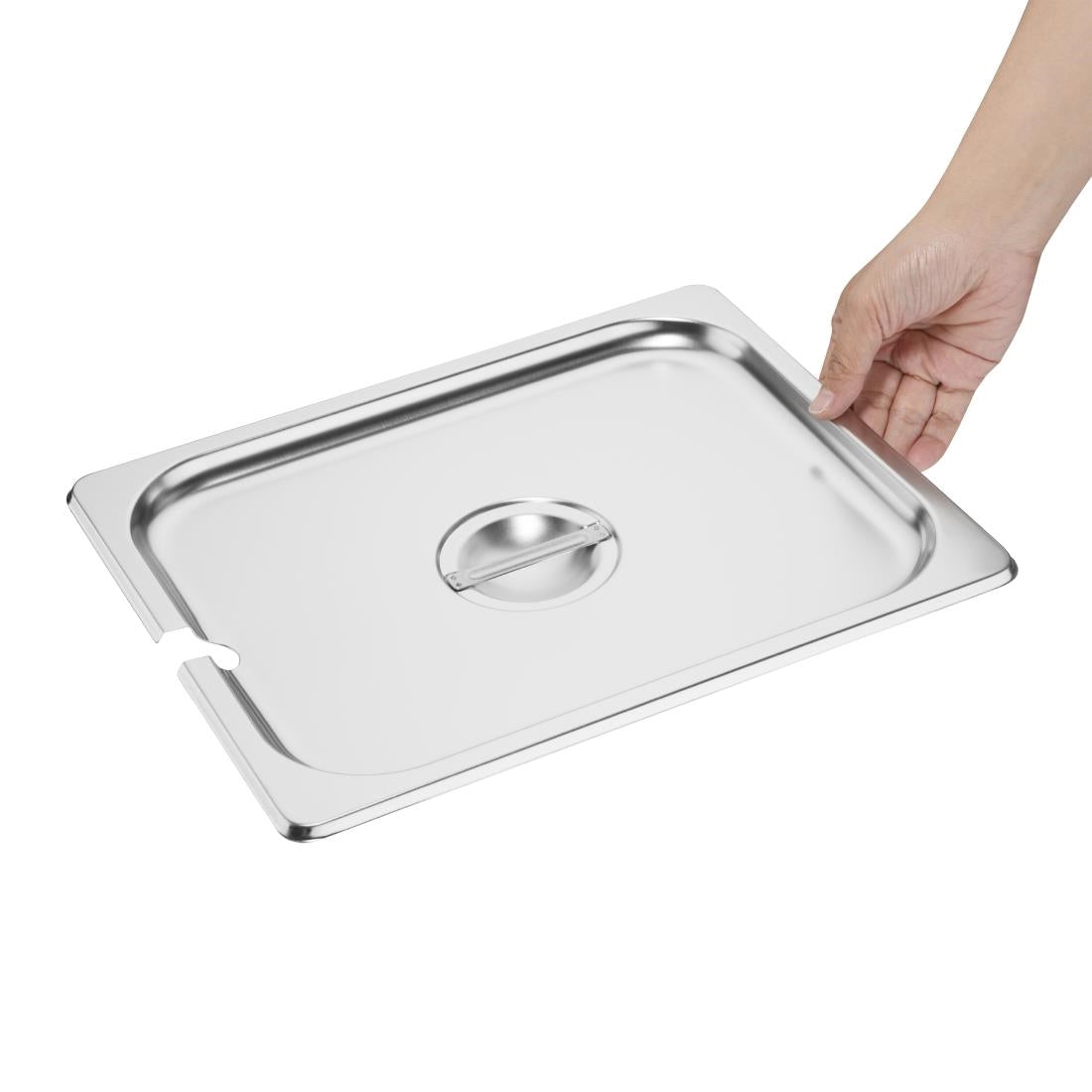 Vogue St/St GN Notched Lid - 1/2 - DP251