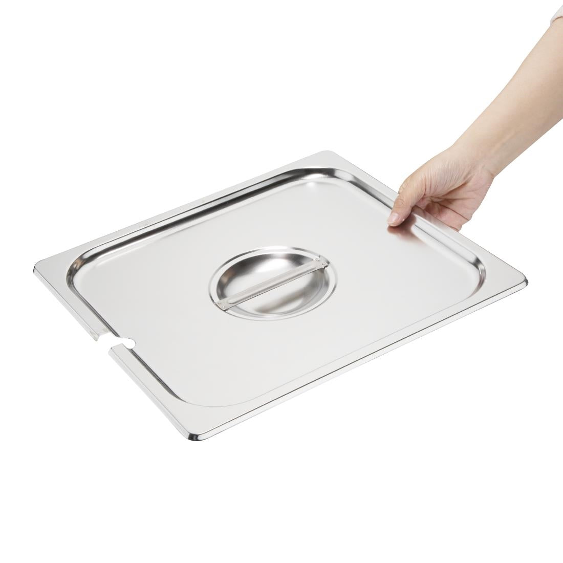 Vogue St/St GN Notched Lid - 2/3 - DP252