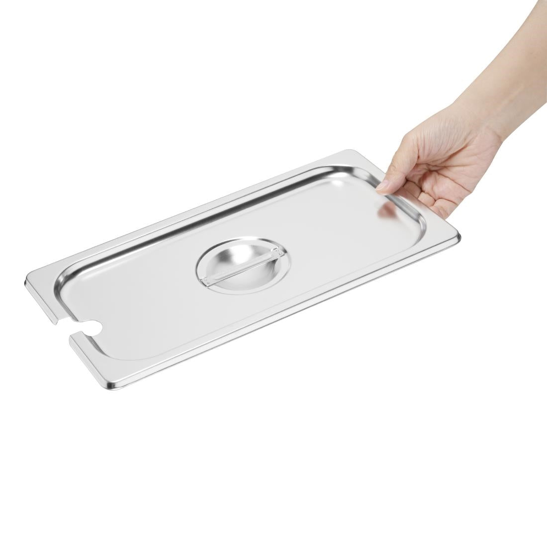 Vogue St/St GN Notched Lid - 1/3 - DP253
