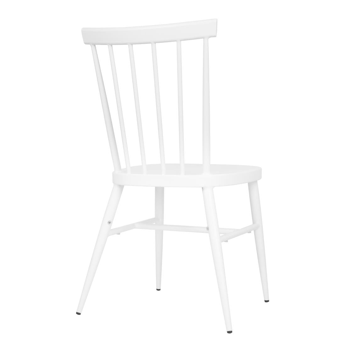 Bolero Windsor Aluminium White Chairs White (4 Pack) - DP718