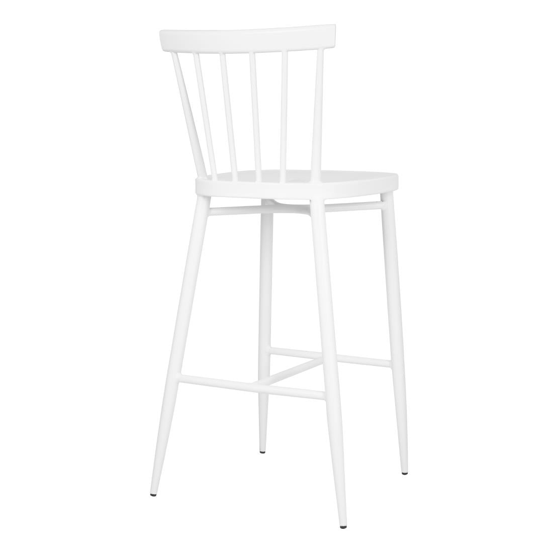 Bolero Windsor Aluminium White High Stools (2 Pack) - DP719