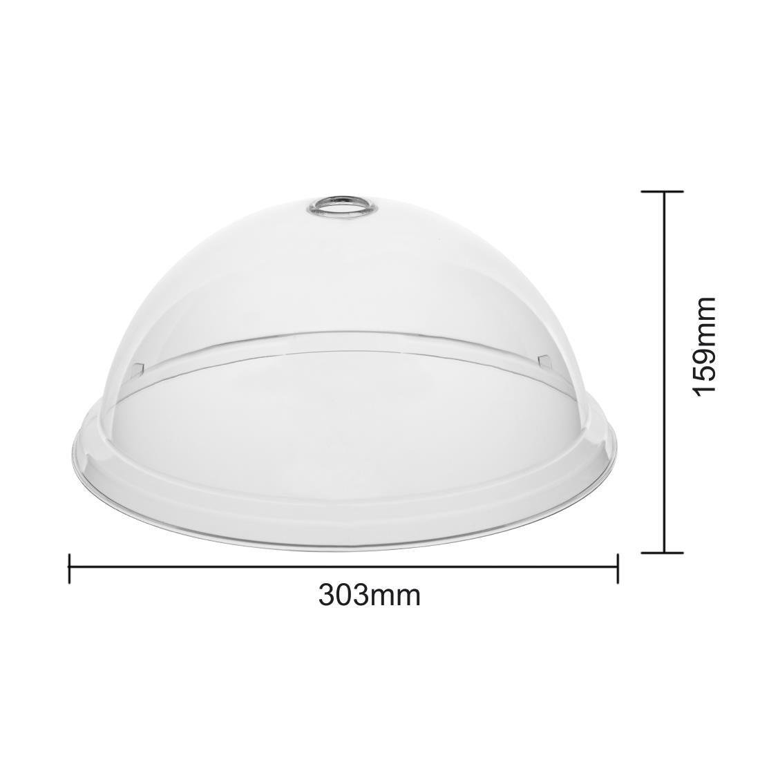 Olympia Kristallon Polycarbonate Domed Plate Cover Round 300mm - DP792