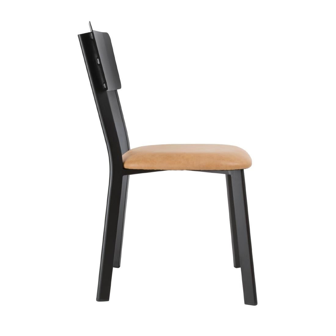 Bolero Metal & PU Side Chair Vintage Camel (Pack 4) - DR300