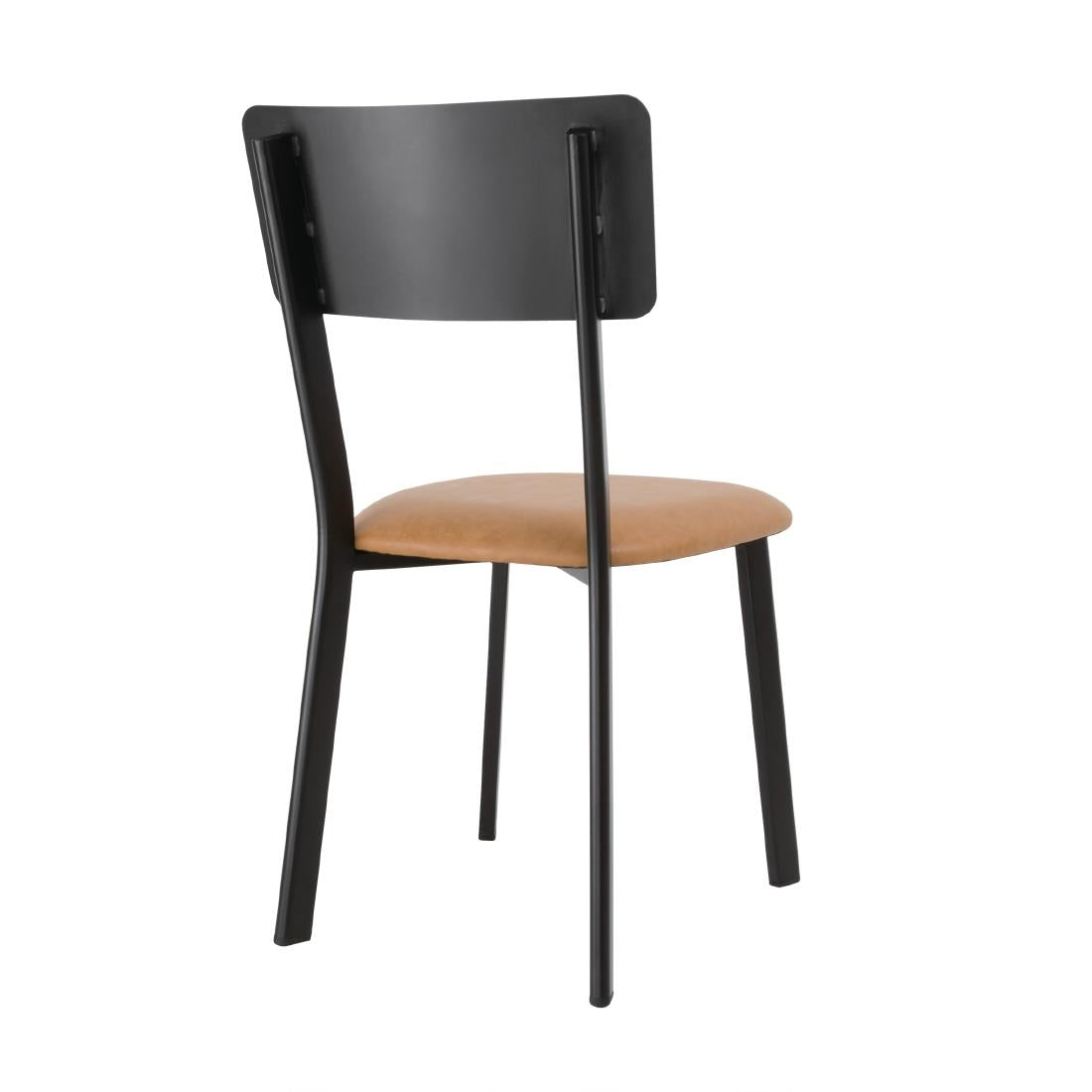 Bolero Metal & PU Side Chair Vintage Camel (Pack 4) - DR300