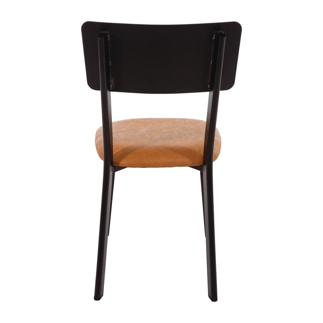 Bolero Metal & PU Side Chair Vintage Camel (Pack 4) - DR300