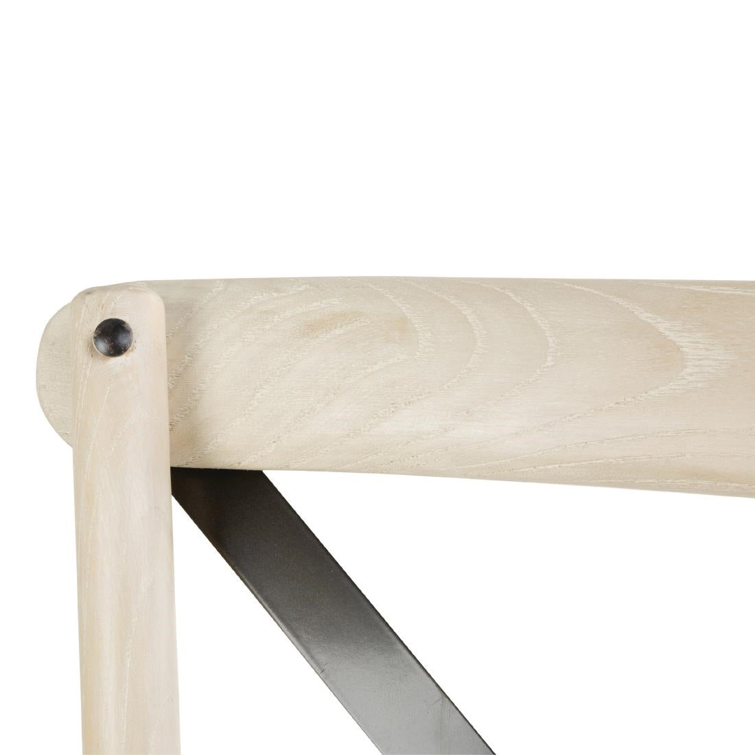 Bolero Bentwood Chairs with Metal Cross Backrest (2 Pack) - DR306