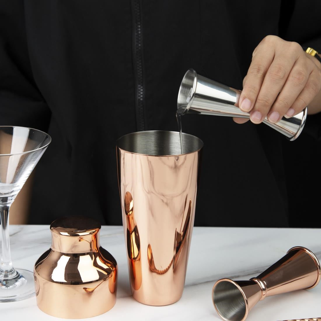 Olympia Banded Jigger Chrome - DR593