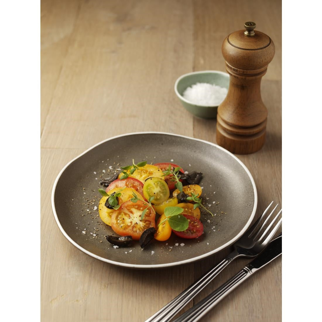 Olympia Chia Plates Charcoal 270mm (Pack of 6) - DR814