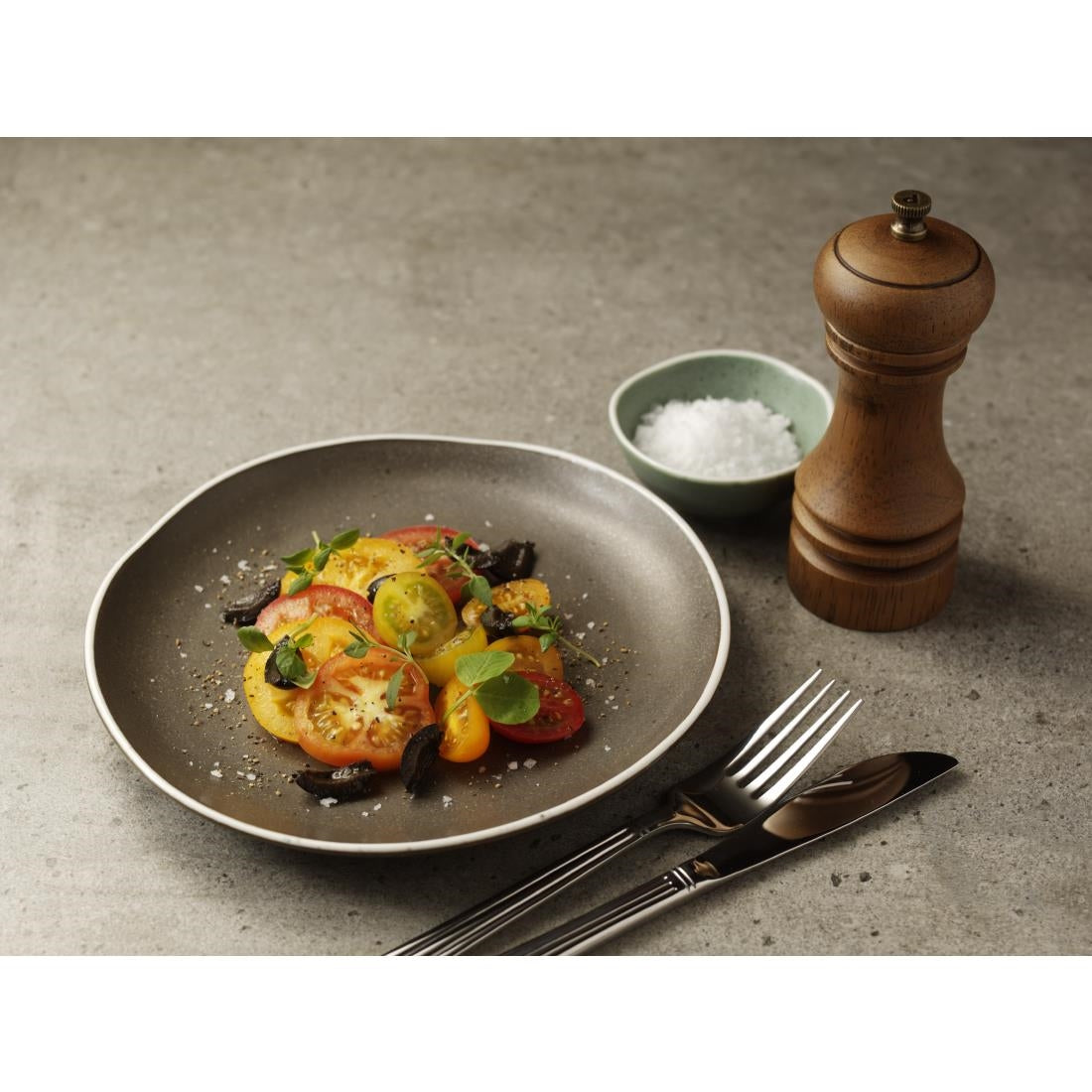 Olympia Chia Plates Charcoal 270mm (Pack of 6) - DR814