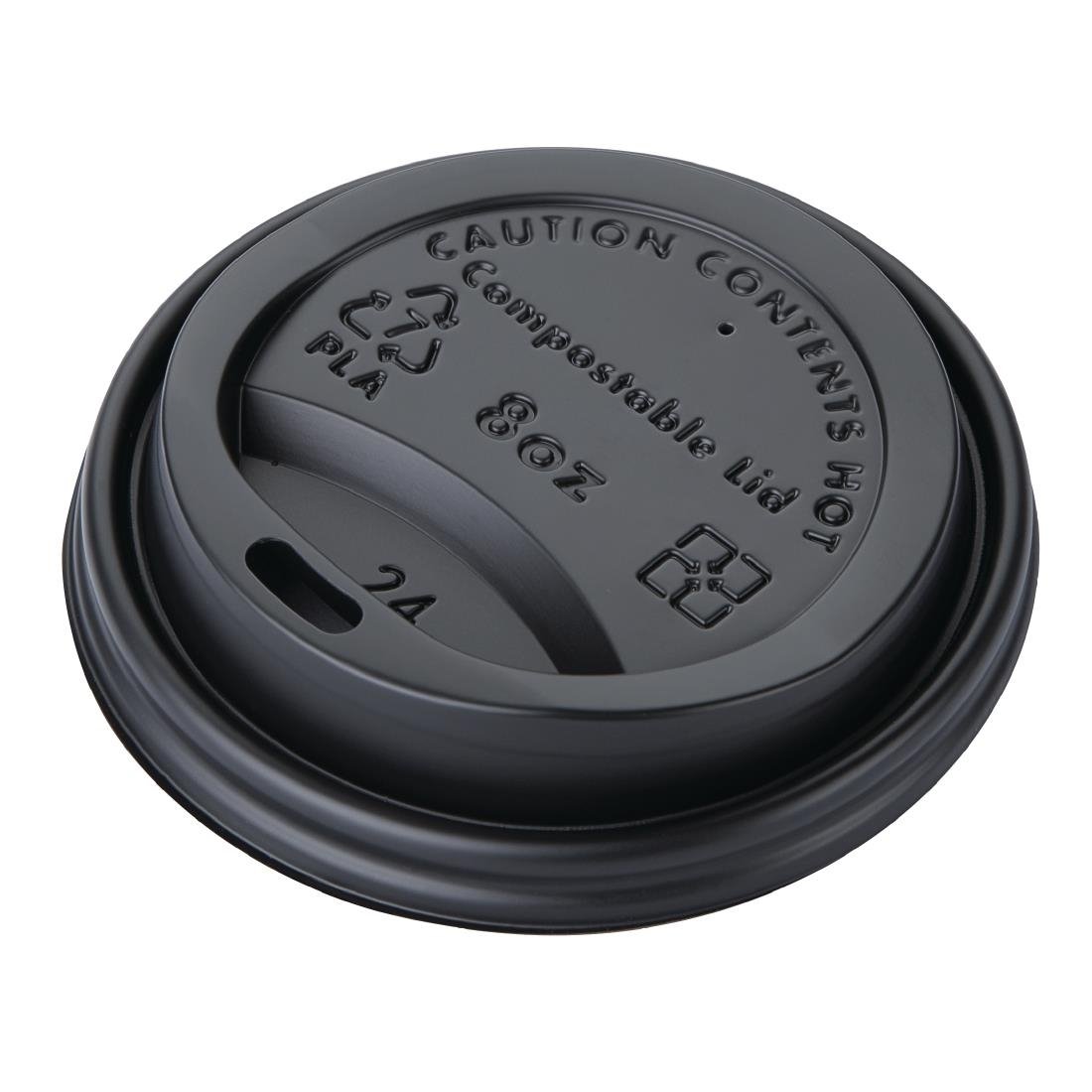 Fiesta Compostable Hot Cup Lids 225ml Pack of 50 - DS054