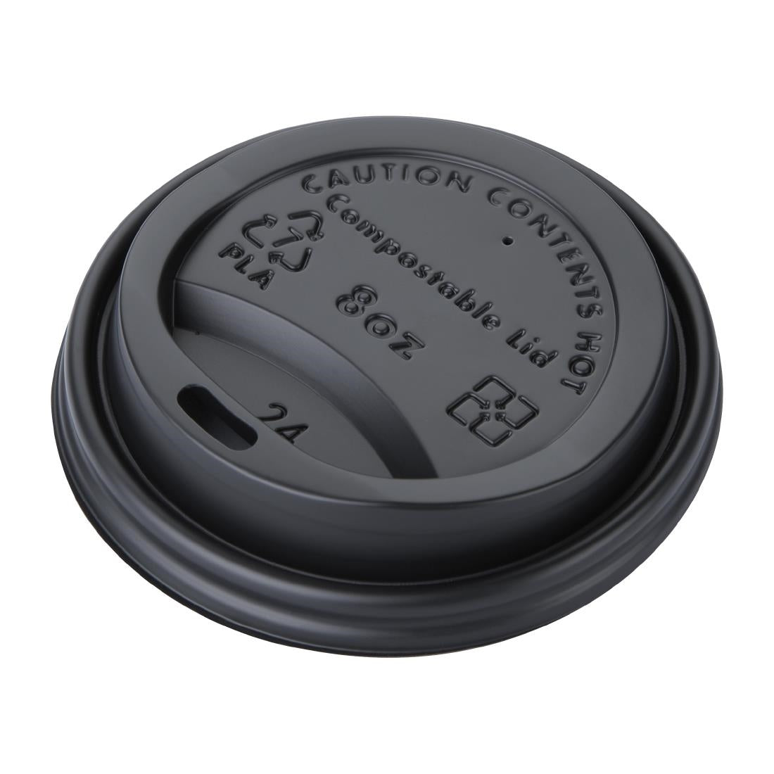 Fiesta Compostable Hot Cup Lids 225ml Pack of 50 - DS054