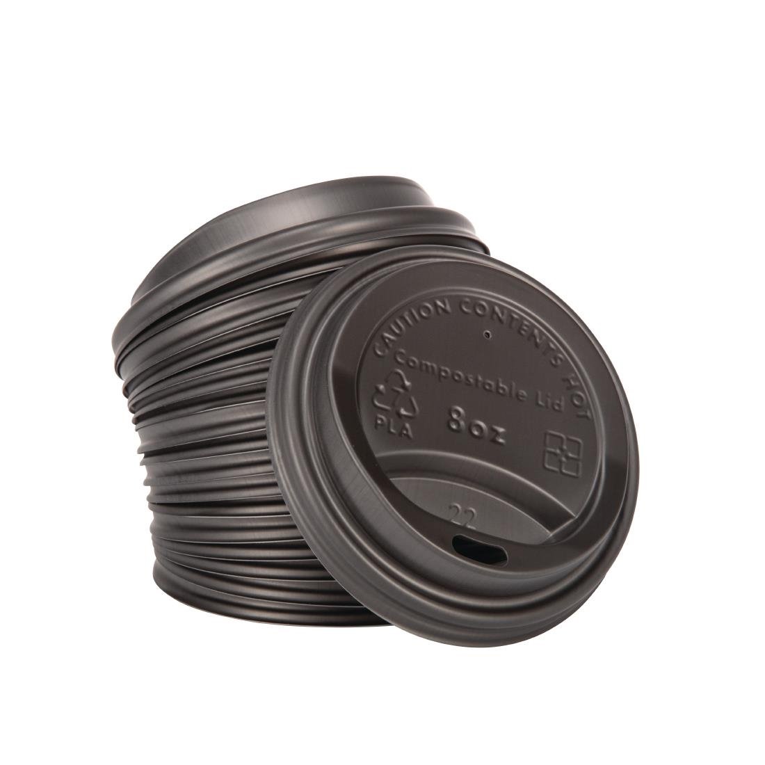 Fiesta Compostable Hot Cup Lids 225ml Pack of 50 - DS054