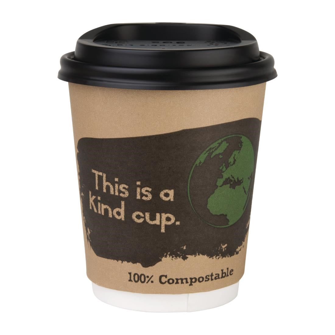 Fiesta Compostable Hot Cup Lids 225ml Pack of 50 - DS054
