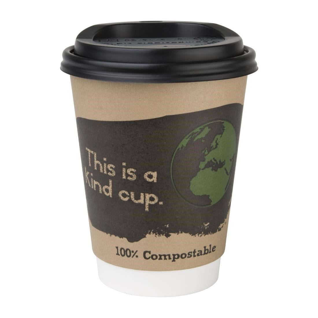 Fiesta Compostable Hot Cup Lids 340ml Pack of 50 - DS055