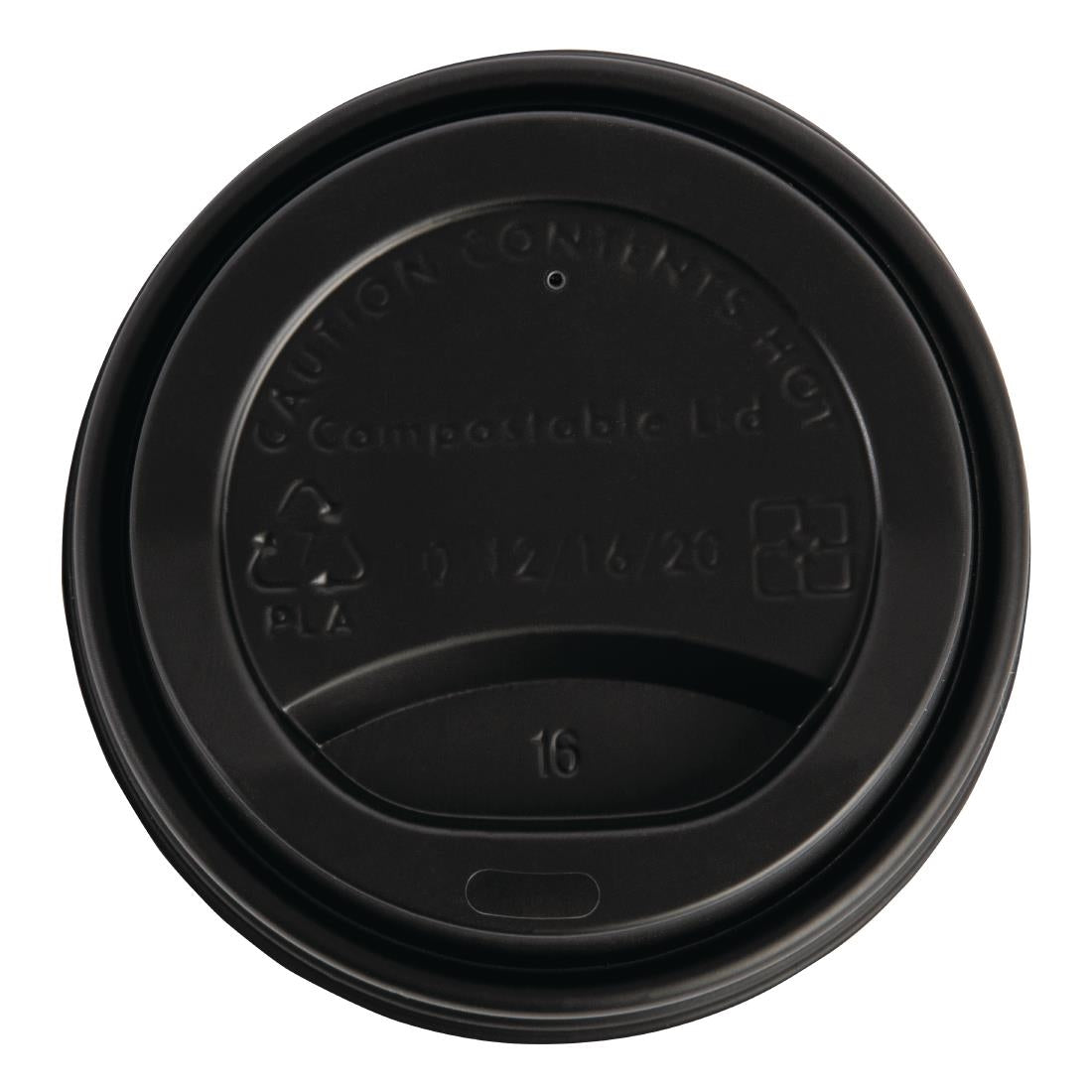 Fiesta Compostable Hot Cup Lids 340ml Pack of 50 - DS055