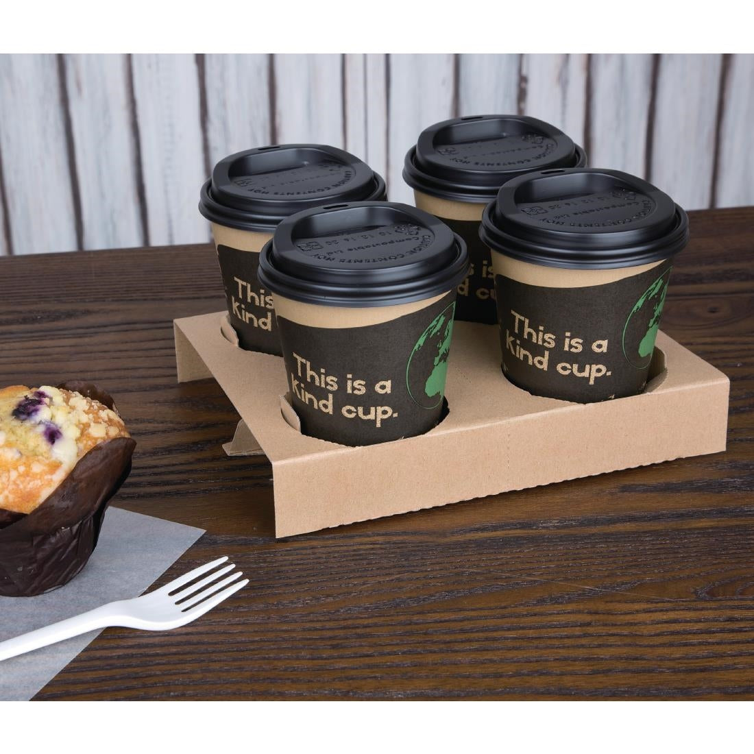 Fiesta Compostable Hot Cups Single Wall 340ml Pack of 1000 - DS058