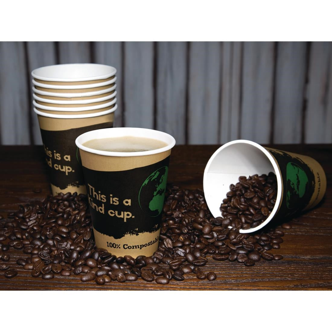 Fiesta Compostable Hot Cups Single Wall 340ml Pack of 1000 - DS058