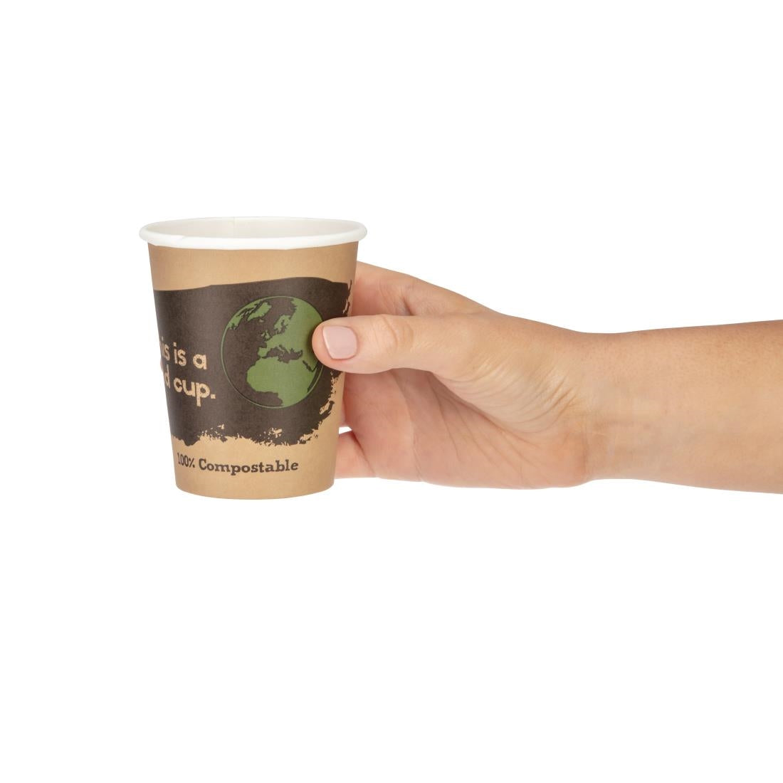Fiesta Compostable Hot Cups Single Wall 225ml Pack of 50 - DS057