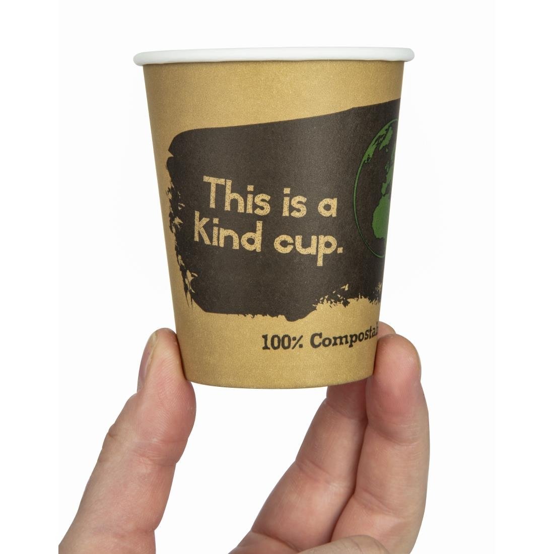 Fiesta Compostable Hot Cups Single Wall 225ml Pack of 50 - DS057