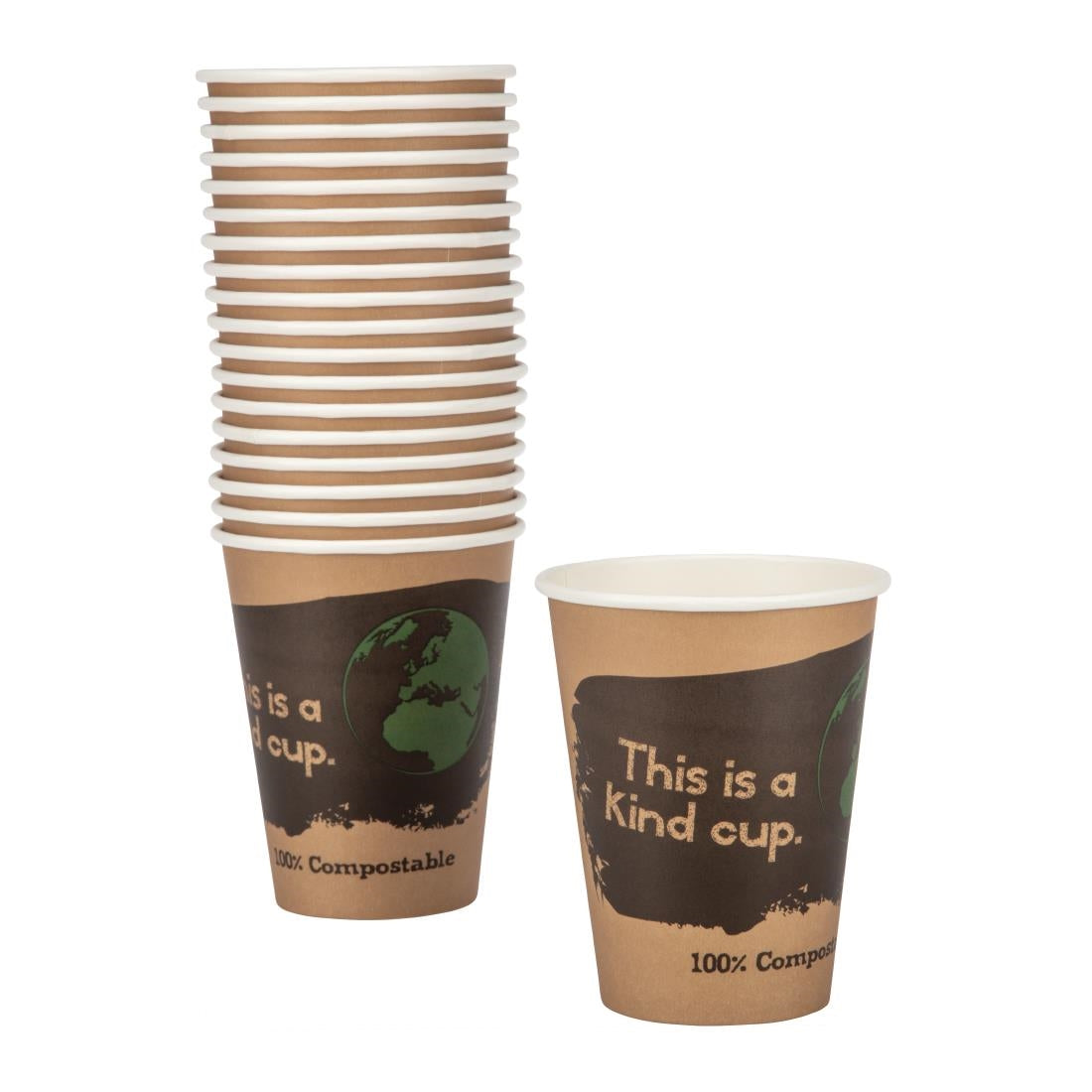 Fiesta Compostable Hot Cups Single Wall 340ml Pack of 50 - DS059