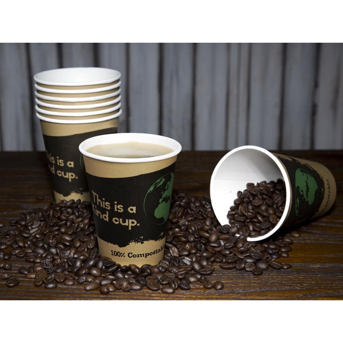 Fiesta Compostable Hot Cups Single Wall 340ml Pack of 1000 - DS058