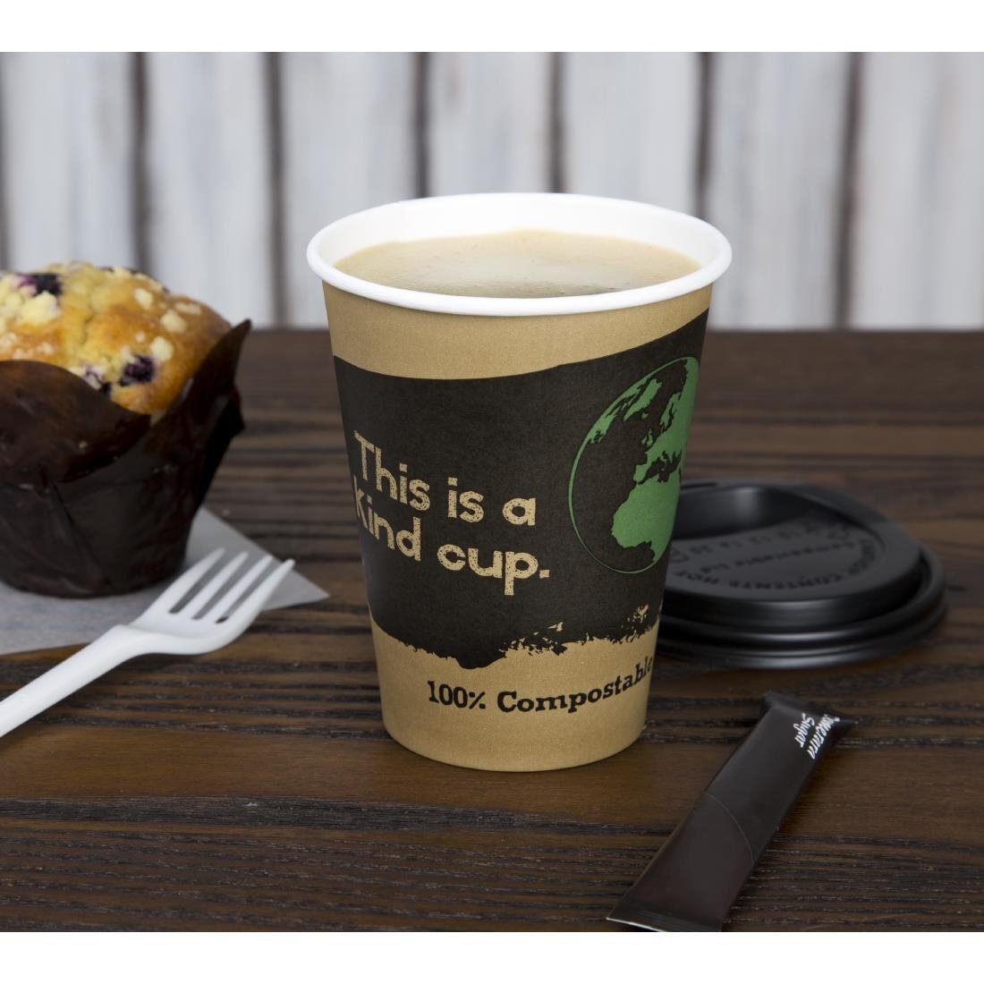 Fiesta Compostable Hot Cups Single Wall 340ml Pack of 1000 - DS058
