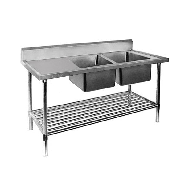 Modular Systems Double Right Sink Bench With Pot Undershelf DSB6-1500R/A