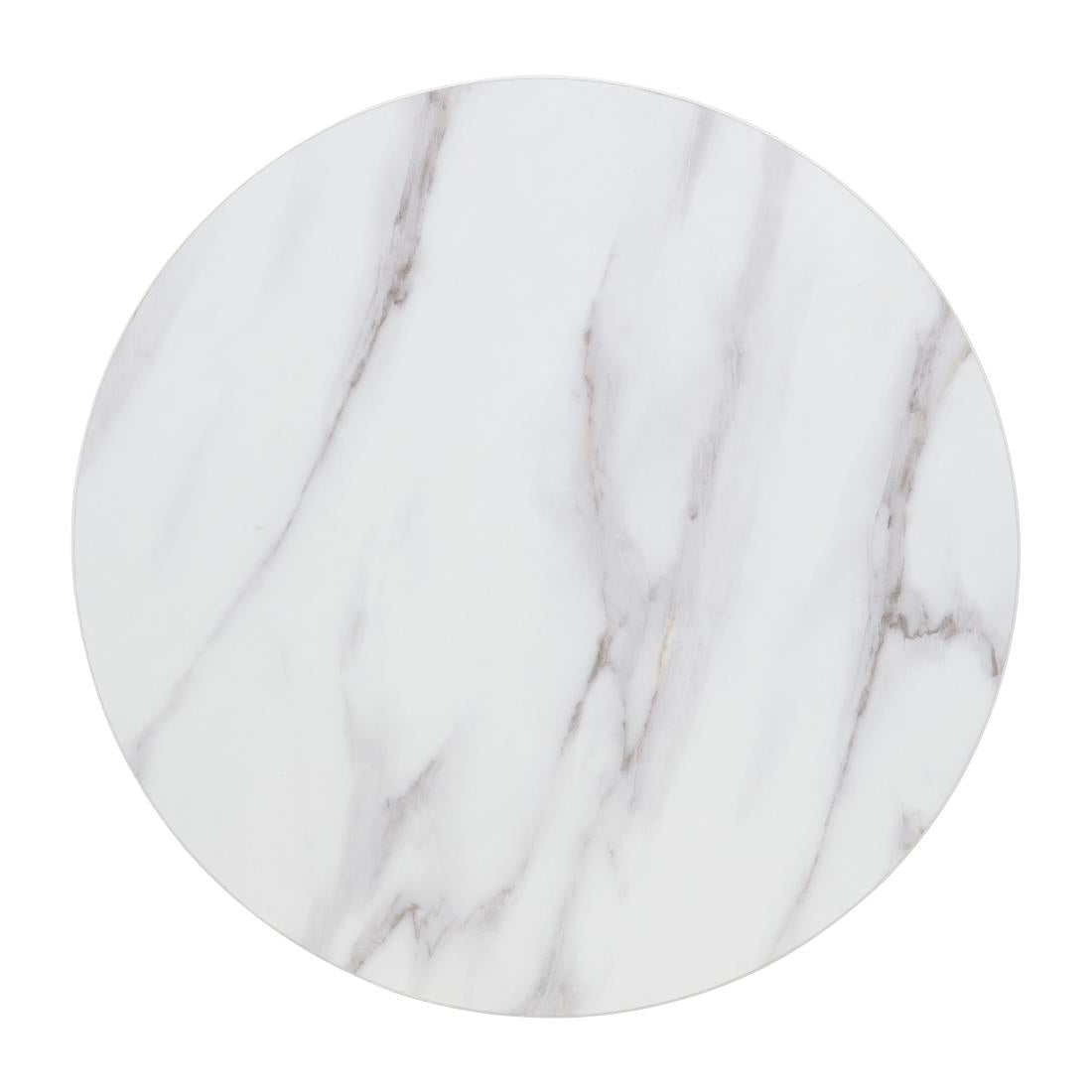 Bolero Pre-drilled Round Table Top Marble Effect 600mm - DT445